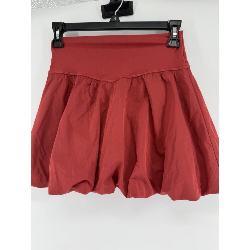 Offline By Aerie Real Me Bubble Skirt Skort Size Small Burgundy Red - Picture 5 of 7